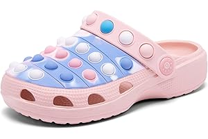 Engtoy Kids Clogs Boys Girls Garden Shoes Slip on Kids Slides Sandals Funny Lightweight Beach Slippers