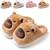 Drecage Slippers for Women and Men Capybara Winter Fuzzy Cozy House Shoes Cute Warm Soft Indoor Bedroom Memory Foam