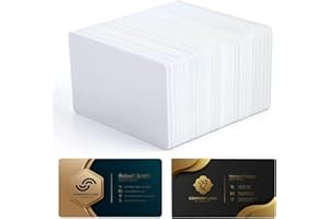 MEISO 100pcs White Double-Side Sublimation Metal Business Cards