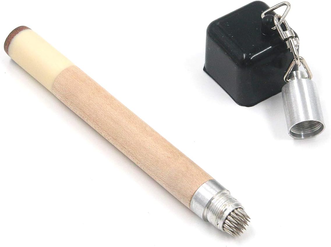 Mironey Pool Stick Chalk Holder 2 in 1 Pocket Chalk Cover Billiard Cue Tip Pricker Prep Tool : Sports & Outdoors