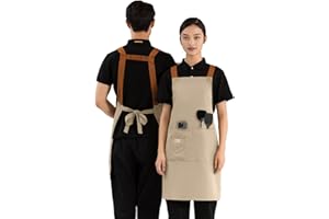 QUARRYUS Waterproof Chef Apron with Detachable Sleeves & Pockets - Adjustable Heavy Duty Canvas for Men, Women, BBQ, Kitchen