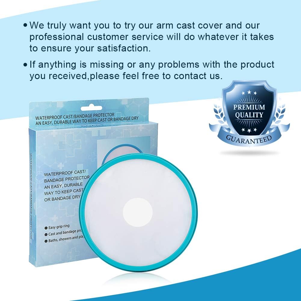 Cast Covers for Shower Arm, Adult Waterproof Full Arm Cast Protector for Wrap Broken Hand Injury, Wrist Wounds, Fingers Surgery, Bandage When Bathing Keep Dry with PVC Material (23.6 Inches): Health & Personal Care