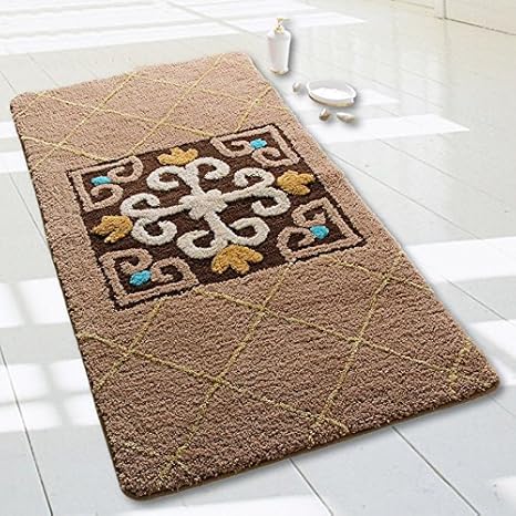 Amazon.com: Ustide Simple Style Large Area Carpet Golden Plaid Design