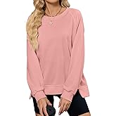 Plustrong Women’s Oversized Sweatshirts Long Sleeve Crewneck Pullover Tops Sweat Shirts Teen Girls
