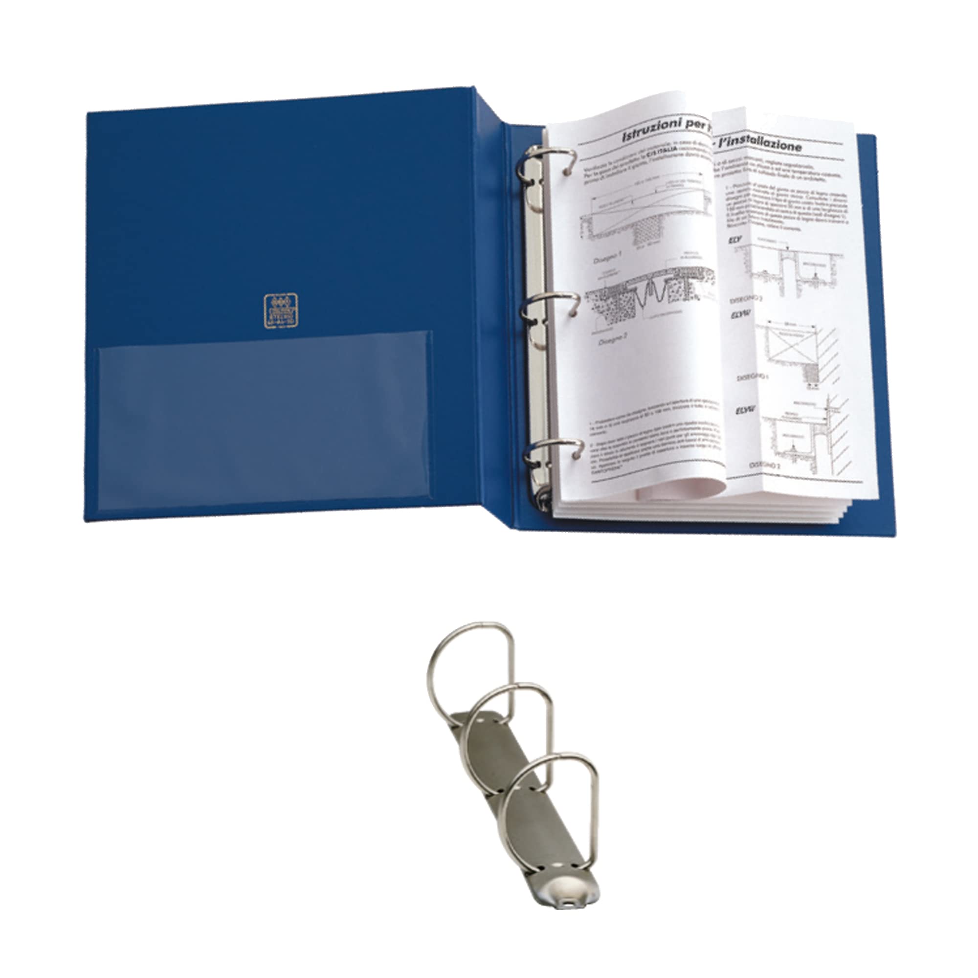 Sei Rota 36404307 Stelvio Ring Binder 40 A4 3D, 22 x 30 cm, Blue