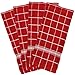 DII Basic Terry Collection Windowpane Dishtowel Set, 16x26, Red Check, 4 Piece