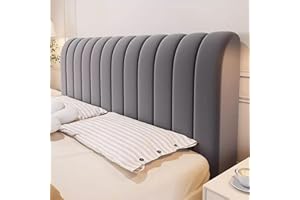 ABANO Thicken Headboard Covers Slipcover, Bed Headboard Cover 360° All-around Wrapping Thickly Padded PP Cotton Material for Full Queen Cal King Size, Dustproof Protector Cover -Dark grey||Bed head 160cm
