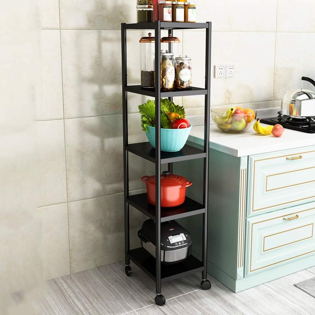 Kitchen Storage Organizer Stainless Steel Rolling Cart Service Trolley
