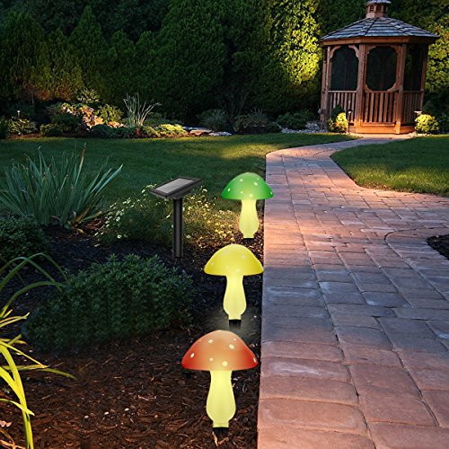 Outdoor Solar Garden Lights, Solar Powered Mushroom Lights, LED Solar Decor Lights for Garden, Patio, Backyard