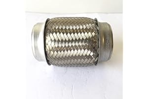 LEDIN 3" x 6" Flex Pipe Exhaust Stainless Steel Double Braid Heavy Duty Coupling Tube
