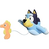 Bluey Swimming Toy with Seahorse by TOMY Toomies | Toddler Water Toy, Swims on Back or Front, Great for Bath or Pool Play, Officially Licensed Bluey Toys, Ages 18 Months+
