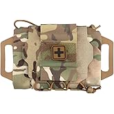 Tactical Military Pouch MOLLE Rapid First-aid Belt Pouch Survival Two-Piece System Med Roll Carrier Hypalon Handle Bag