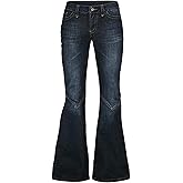 Men's Bell Bottom Jeans 60s 70s Outfits for Men,Mens Flare Jeans Bell Bottoms Pants Blue