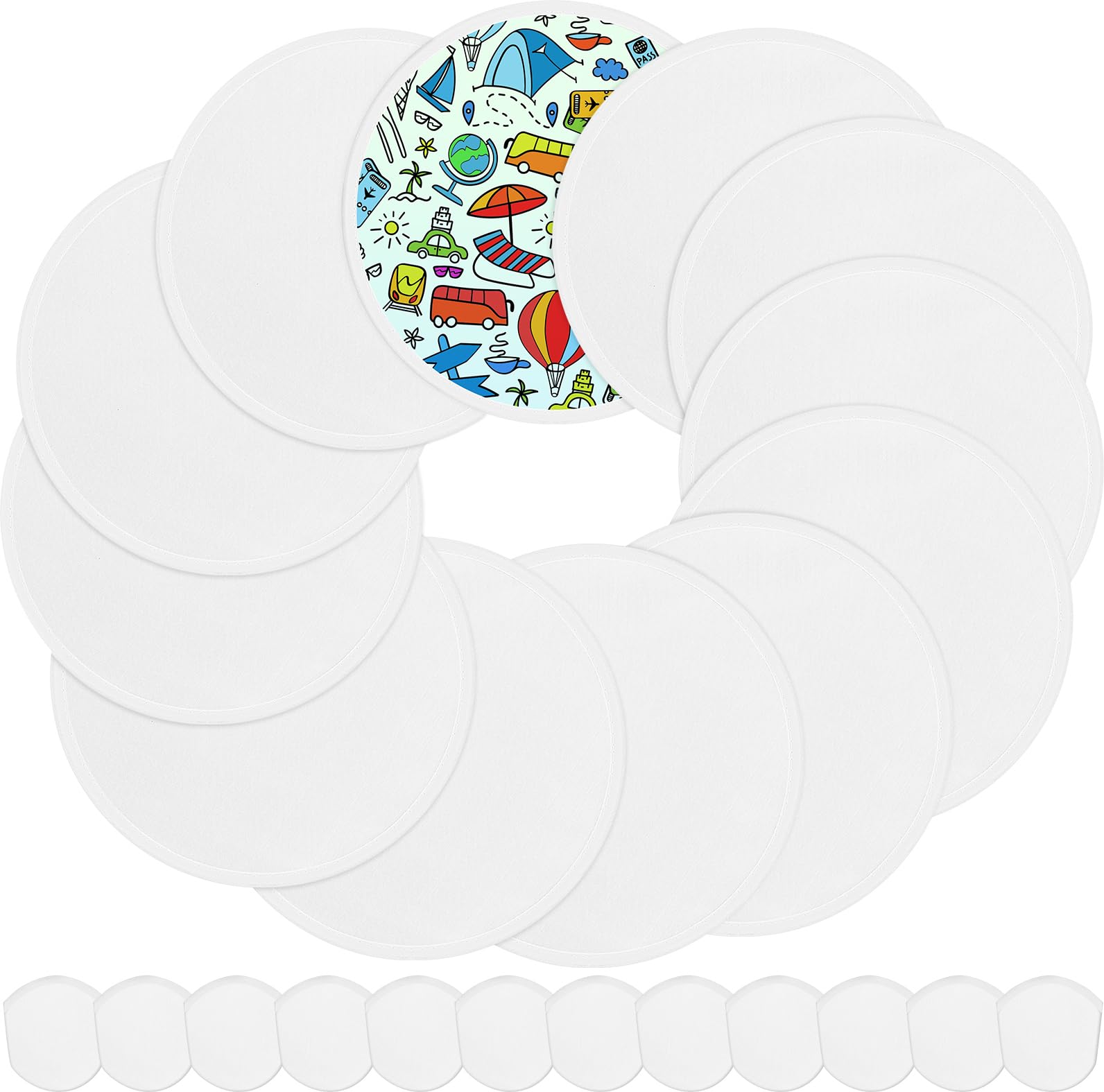 Photo 1 of Gejoy Foldable Flying Disc Fans Bulk with Bags 9.8 Inch DIY Sublimation Handheld Cooling Fan Beach Flying Disc for Summer Outdoor Games Activities Birthday Wedding Party Favors(White Color,8 Pcs)