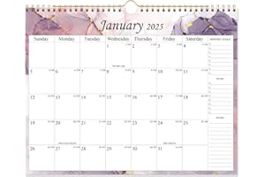 TUUN FUPLAN 2025 Wall Calendar - 12 Monthly Wall Calendar 2025 from January 2025 to December 2025, 2025 Calendars with Julian Dates, 11.5'' x 14.5'', Holiday Marked, Premium Paper for Organizing, Watercolor