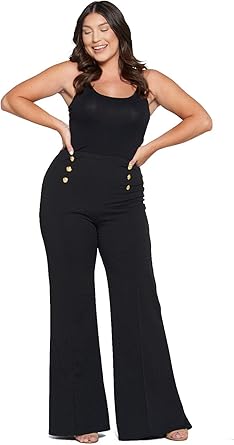 plus size flare dress pants