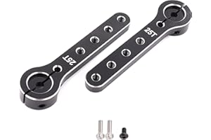 Raflot Servo Horn 56mm 25T Metal Servo Arm Extension Servo Horn for 30-100CC Balsa Airplanes 1/10 RC Crawler Car Boat Futaba HSP Wltoys Axial SCX10 Parts(2PCS Black)