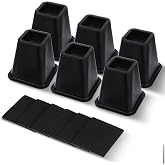 Amazon.com: ANNKUT 6 Inch Heavy Duty Bed Risers, Furniture Risers for ...