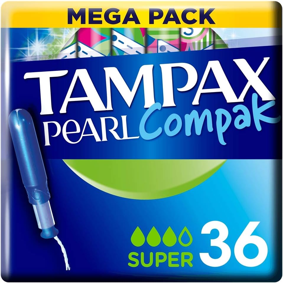 Tampax Pearl Compak Super Tampons with Applicator 36X, Tampax's Best Tampon for Comfort Protection and Discretion