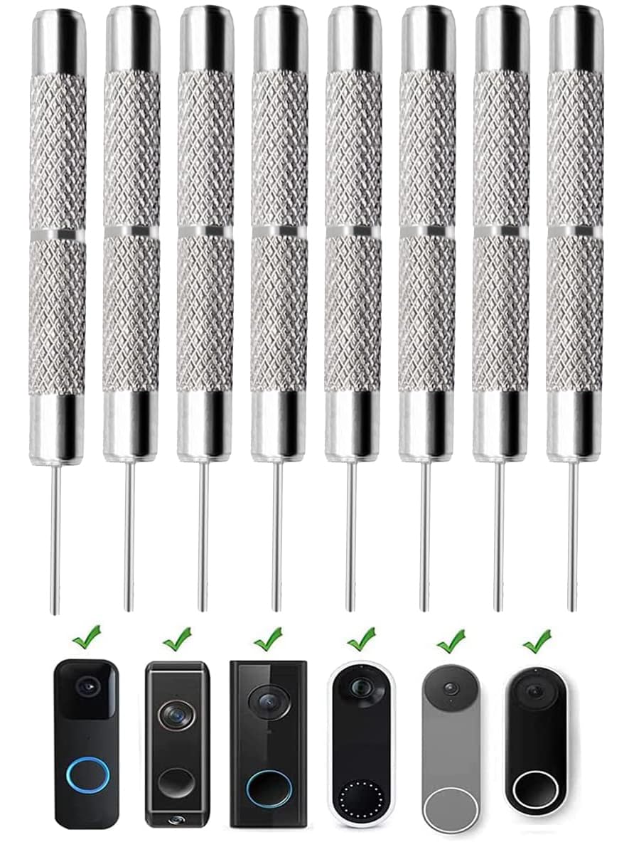 8 Pack Doorbell Removal Pin, Release Key Security Removal Tool Replacement, Remove Video Doorbell from Mount Compatible with Nest Video Doorbell Arlo Video Blink Video Doorbell