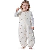 Toddler Sleep Sack with Feet 1.0 Tog Sleep Sack Toddler Sleeping Sack with Legs Baby Sleeping Bag for Early Walkers