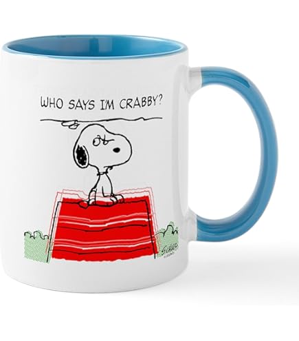 Spoontiques - Mug De Voyage En Acier Inoxydable Gravé Avec Poignée – Capacité De 1200 Ml – Double Paroi En Acier Inoxydable Avec Couvercle De Voyage Coulissant – 28 Cm De Haut – Charlie Brown