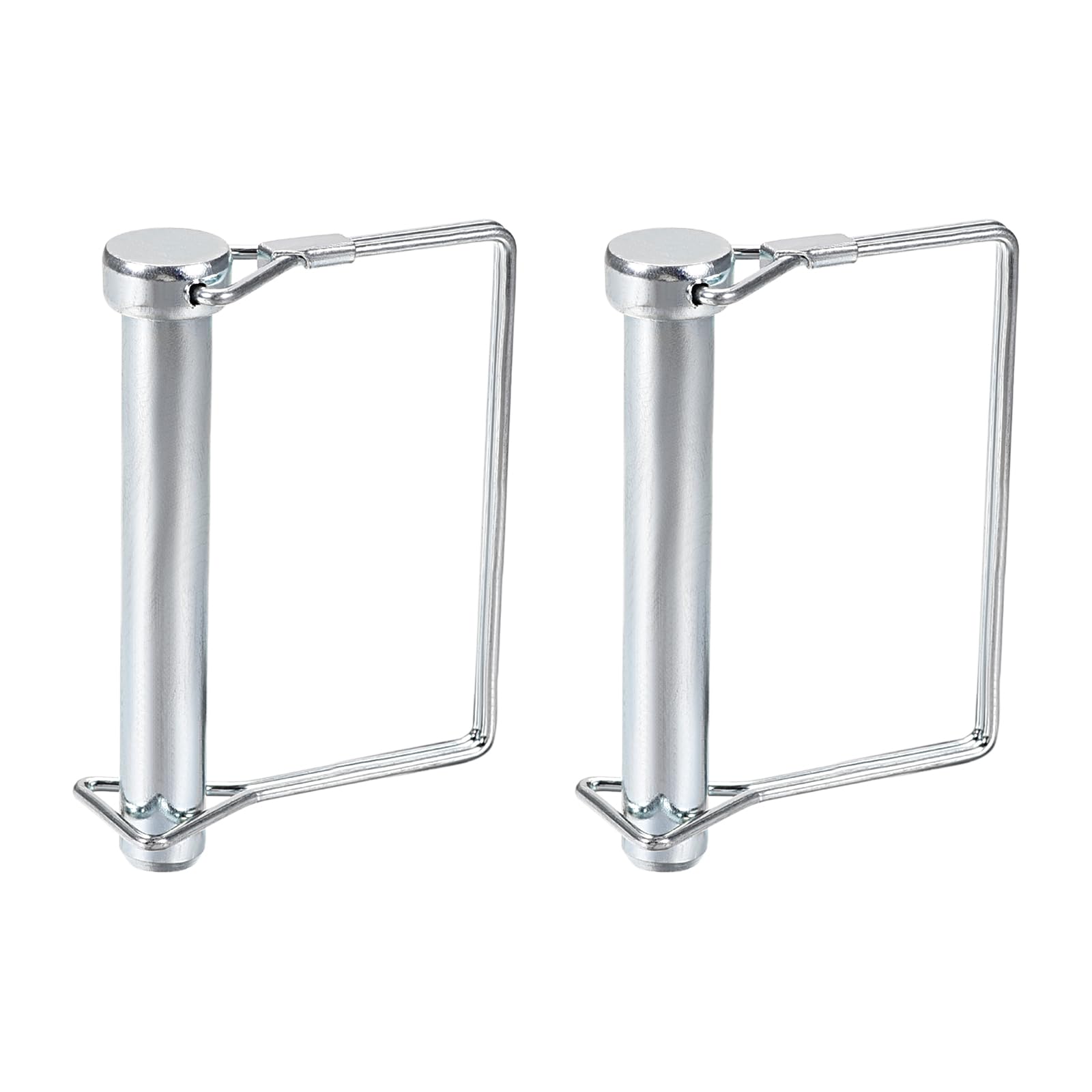 DTGN 12mm x 80mm (DxL) Shaft Locking Pin - 2Pack - Good for Farm Trailers Lawn - Carbon Steel Square Trailer Coupler Pin - Silver Tone