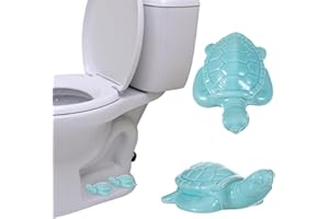 QUILAX 2Pcs Toilet Bolt Covers Decorative, Cute Turtle Toilet Bolt Caps, Sea Turtles Toilets Bolts Screw Covers Decorative, Ceramic Cute Bathroom Decor