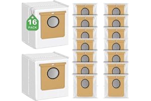 VENDGATRRE 16 Pack Replacement Dust Bag Compatible with Eufy L60,L60 SES,L50 Robot Vacuum Cleaner Bags, 2.5L Disposable Bag Replacement for Haier H9+, Conga Home 1000,8090 Ultra,9090 AI
