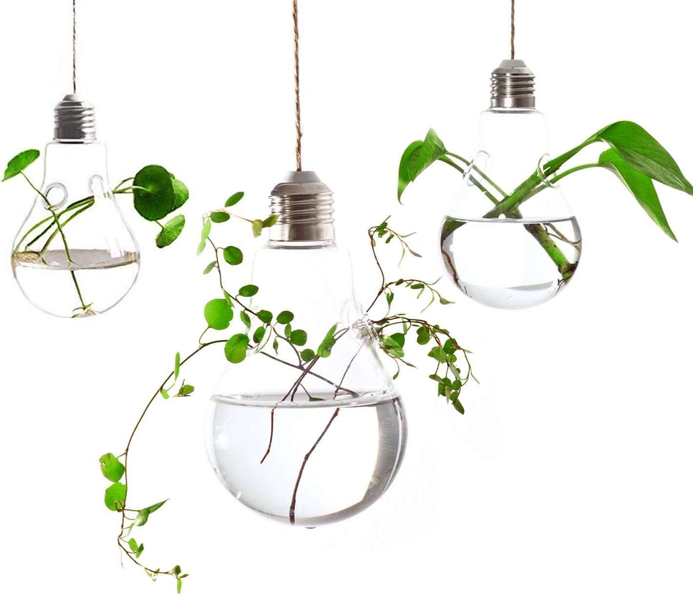 Ivolador Terrarium Container Flower Planter Hanging Glass for Hydroponic Plants Home Garden Decor -3 Type : Garden & Outdoor