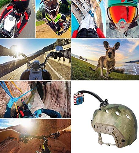 Crystell Outdoor Motorcycle Cycling Helmet Extension Arm Set for GoPro HERO4 Session (Black)