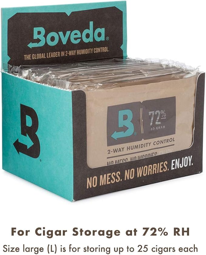 Boveda 72 RH 2way Humidity Control, Large 60 gram size, 12pack