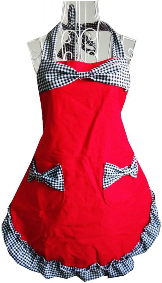 ER Shop Lady Simple Elegant Aprons Women Sweet Lace Bowknot Princess Catering Kitchen Apron Cosmetology Apron