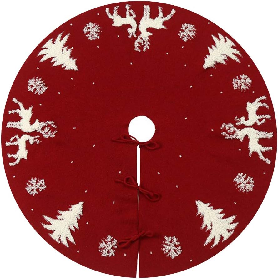 NUOBESTY Christmas Tree Skirt Tree Base Cover Tree Bottom Cover Xmas