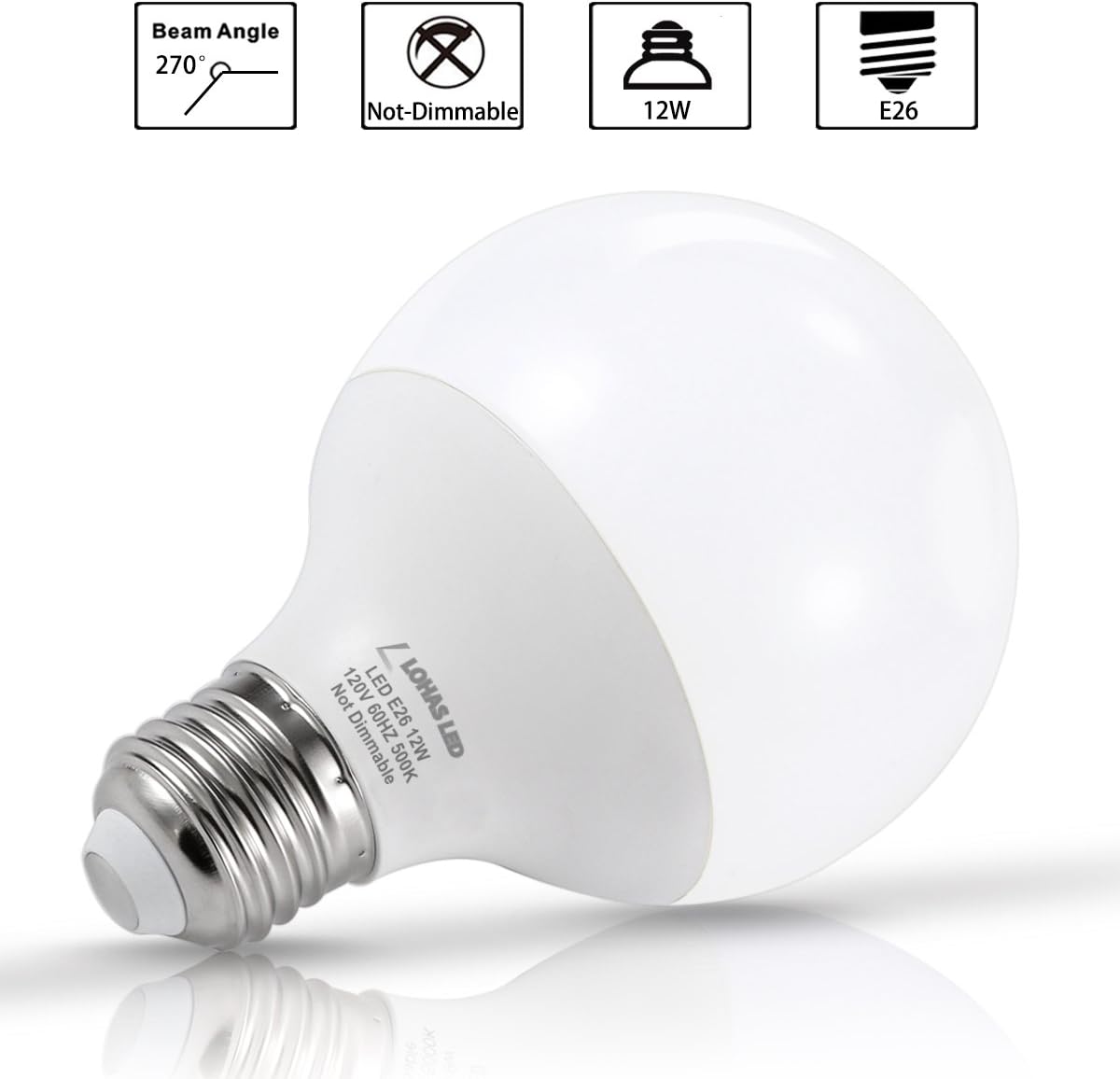 Business Industrial Lohas Led G25 Globe Light Bulbs Led 12w 75w 100w Equivalent Vanity Light Bulb Facility Maintenance Safety
