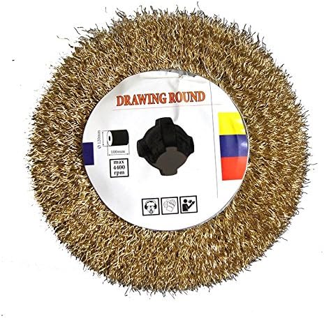 KATSU Drum Sander Wire Brush Brass Coated Steel 120mm 0.3mm Wire Diameter Angle Grinder Burnisher Polisher Replacement SP10009310 - Image 3
