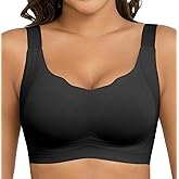 Xcutting Scalloped Wirefree Bras for Women Full Coverage No Underwire Everyday Bras Comfortable Wireless Padded Bras Seamless