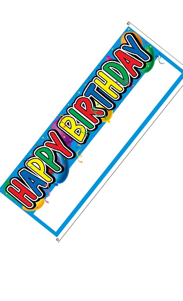 Beistle Company Happy Birthday Blank Sign Banner