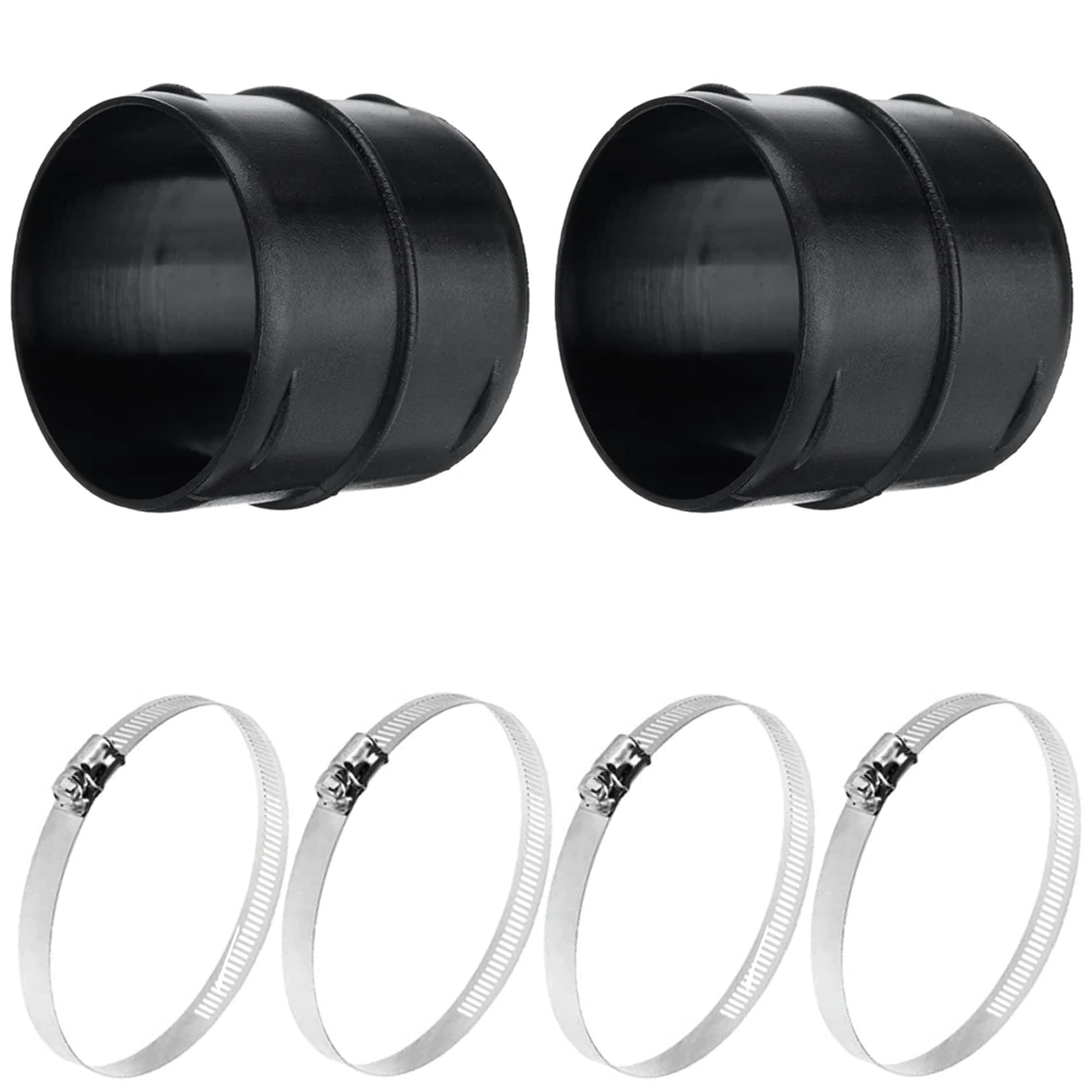 ANFUXT Pack of 2 75mm Round Duct Pipe Connectors, ABS Material, Adapter Type, for Heating or Cooling