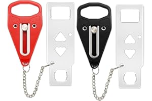 RERISHOM Portable Door Lock 2Pack Extra Lock for Additional Privacy and Safety in Home,Hotel and Apartment,Prevent Unauthorized Entry,Protect Family Security in Traveling,Home,Bedroom,Hotel,Apartment,AirBNB