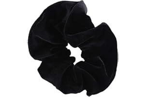 1 pcs Hair Elastics Scrunchies Velvet Scrunchy Soft Elegant Elastic Hair Bands Hair Ties Ropes Charming Hair Accessories, Bla