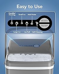 Kndko Ice Maker Countertop, Portable Ice Maker