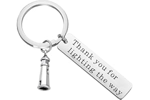 Gzrlyf Teacher Appreciation Keychain Lighthouse Gifts Thank You for Lighting The Way Thank You Gifts for Mentor Principal