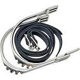 SanBluff Men's English Bumper Spurs Set - 304 Stainless Steel Polished Rust-Resistant Riding Spurs with Leather Straps for Equestrian, Trail Riding and Show Jumping (3.9 Inch Arch, 5.3 oz)