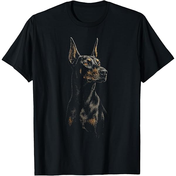 Amazon.com: Doberman shirt, designer retro streetwear high