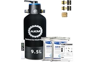 AKM Spotless Water System for car wash,Pre-Filled with DI Resin, with Bypass, DI Water System,Garden Hose Quick Connector, Deionized Water System for RV, Vehicles, Motorcycles, Bikes, Boats, No Spots