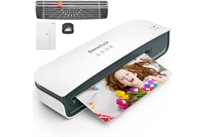 9-Inch Cold & Thermal Laminator Machine, 3 Minute Warm-up, 4-in-1 Laminator Machine with Paper Trimmer, Corner Rounder, 15 La