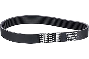 uxcell 170J8 PJ V-Ribbed Belt 8 Ribs 17" Length x 0.74" Width x 0.14" Height, EPDM Rubber Poly V Belt, Multi Wedge Micro V Be