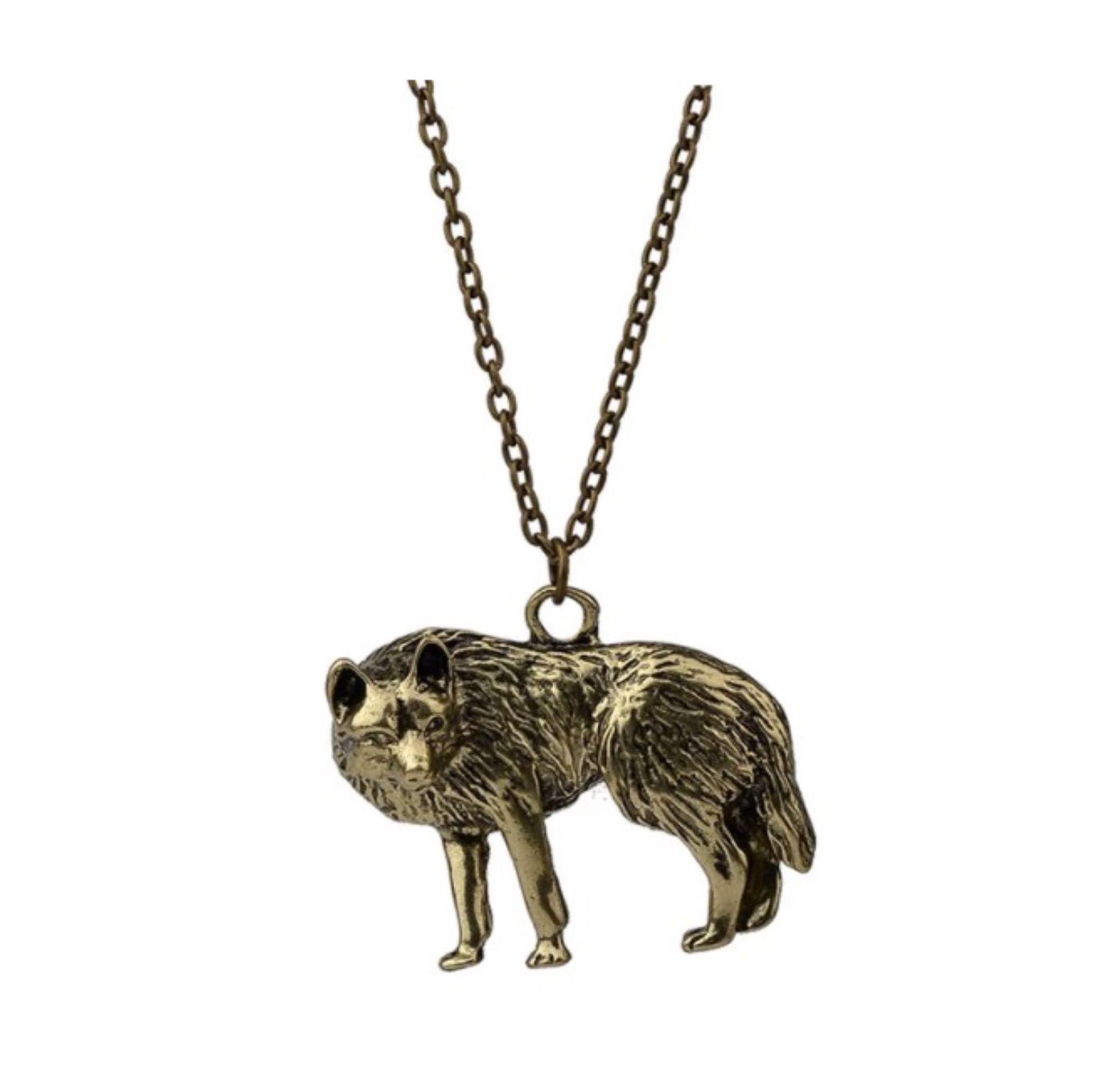 CrownOfRibbons Unisex Wolf Necklace, Wolves Team Supporter
