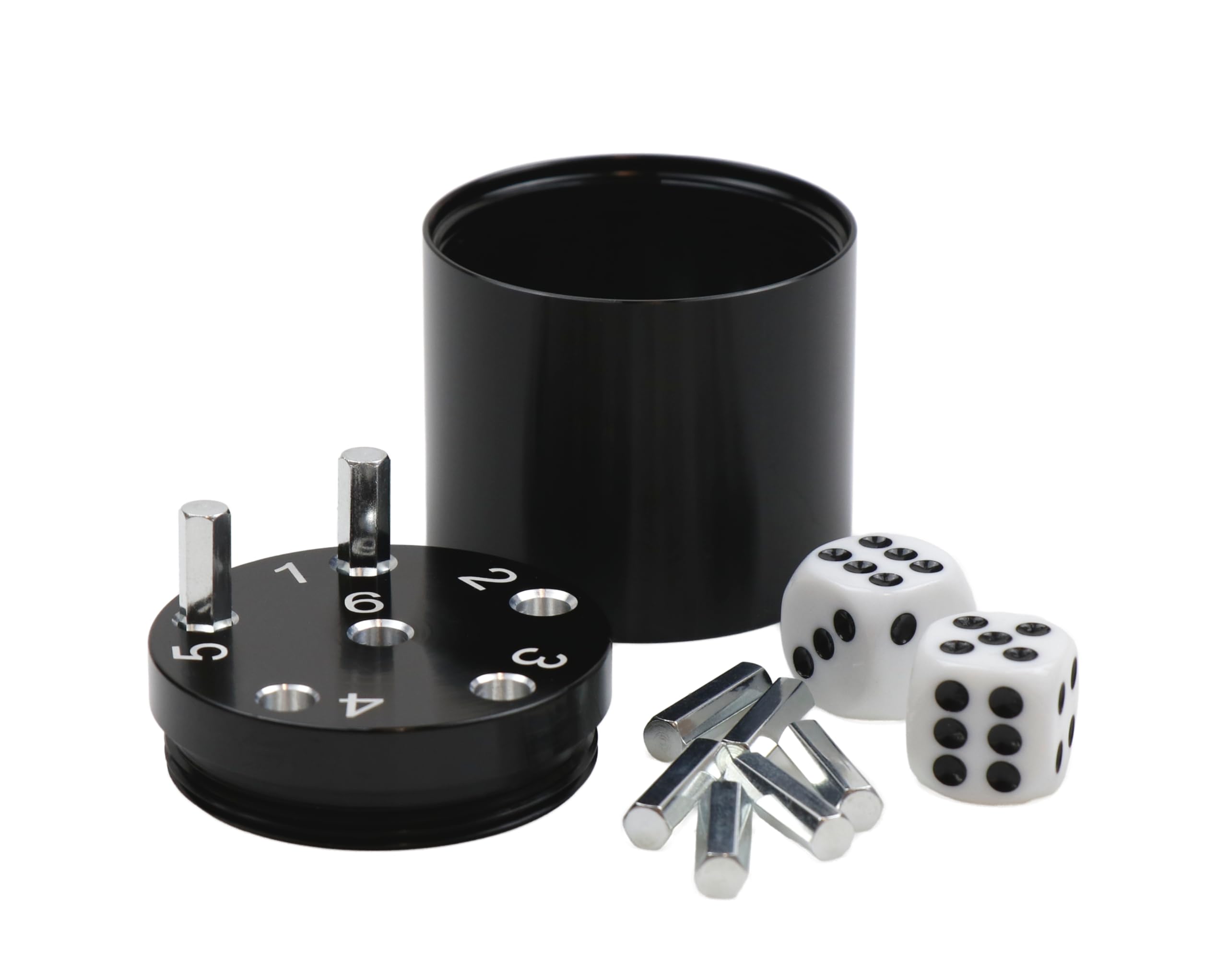 BestSaller 3003 'SUPER SIX' Aluminum 'Special Edition', 36 game sticks & 2 dice, black (1 piece)